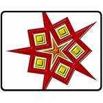 Pattern Tile Decorative Design Star Two Sides Fleece Blanket (Medium)