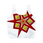 Pattern Tile Decorative Design Star Full Print Recycle Bag (M)