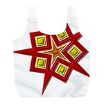 Pattern Tile Decorative Design Star Full Print Recycle Bag (L)
