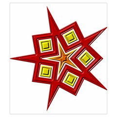 Pattern Tile Decorative Design Star Drawstring Pouch (Small) from ArtsNow.com Back