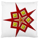 Pattern Tile Decorative Design Star Standard Premium Plush Fleece Cushion Case (One Side)
