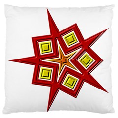 Pattern Tile Decorative Design Star Large Premium Plush Fleece Cushion Case (Two Sides) from ArtsNow.com Front