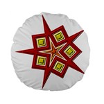 Pattern Tile Decorative Design Star Standard 15  Premium Flano Round Cushions