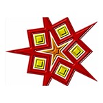 Pattern Tile Decorative Design Star Two Sides Premium Plush Fleece Blanket (Mini)