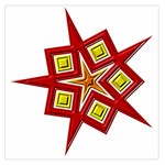 Pattern Tile Decorative Design Star Square Satin Scarf (36  x 36 )
