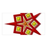 Pattern Tile Decorative Design Star Satin Shawl 45  x 80 