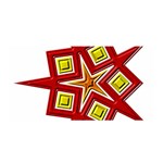 Pattern Tile Decorative Design Star Satin Wrap 35  x 70 