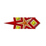 Pattern Tile Decorative Design Star Oblong Satin Scarf (16  x 60 )