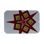 Pattern Tile Decorative Design Star Open Lid Metal Box (Silver)  