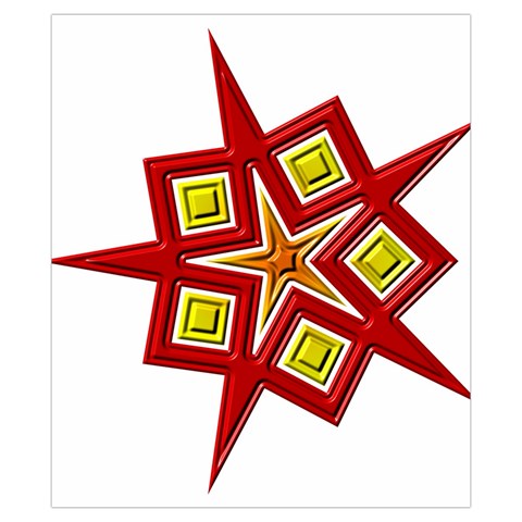 Pattern Tile Decorative Design Star Drawstring Pouch (XS) from ArtsNow.com Back