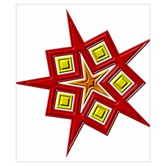 Pattern Tile Decorative Design Star Drawstring Pouch (XS) from ArtsNow.com Back