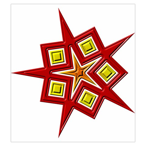 Pattern Tile Decorative Design Star Drawstring Pouch (2XL) from ArtsNow.com Back