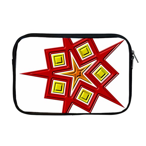 Pattern Tile Decorative Design Star Apple MacBook Pro 17  Zipper Case from ArtsNow.com Front