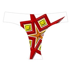 Pattern Tile Decorative Design Star Cross Back Hipster Bikini Set from ArtsNow.com Front Under