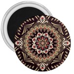 Seamless Pattern Floral Flower 3  Magnets