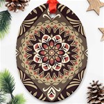 Seamless Pattern Floral Flower Ornament (Oval)