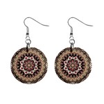Seamless Pattern Floral Flower Mini Button Earrings