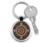 Seamless Pattern Floral Flower Key Chain (Round)