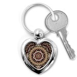Seamless Pattern Floral Flower Key Chain (Heart)