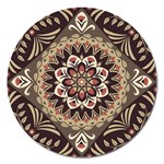 Seamless Pattern Floral Flower Magnet 5  (Round)