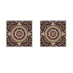 Seamless Pattern Floral Flower Cufflinks (Square)