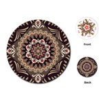 Seamless Pattern Floral Flower Playing Cards Single Design (Round)