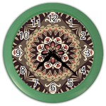 Seamless Pattern Floral Flower Color Wall Clock