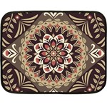 Seamless Pattern Floral Flower Two Sides Fleece Blanket (Mini)