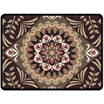 Seamless Pattern Floral Flower Fleece Blanket (Large)