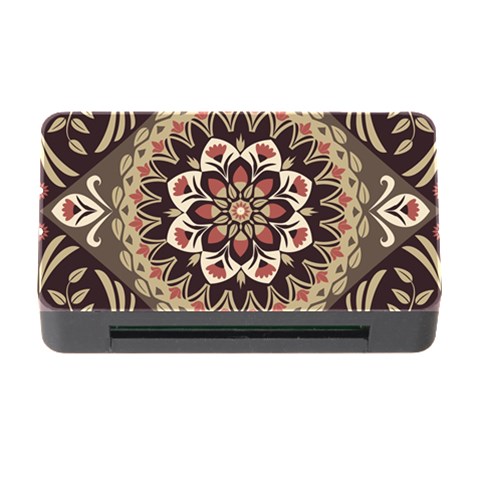 Seamless Pattern Floral Flower Memory Card Reader with CF from ArtsNow.com Front