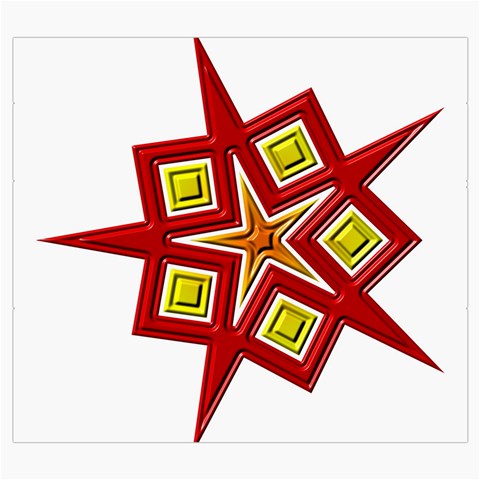 Pattern Tile Decorative Design Star Roll Up Canvas Pencil Holder (S) from ArtsNow.com Front
