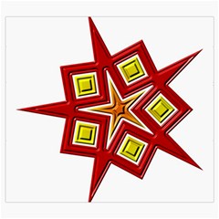 Pattern Tile Decorative Design Star Roll Up Canvas Pencil Holder (S) from ArtsNow.com Front