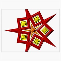 Pattern Tile Decorative Design Star Roll Up Canvas Pencil Holder (M) from ArtsNow.com Front