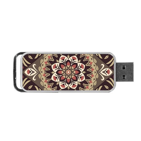 Seamless Pattern Floral Flower Portable USB Flash (One Side) from ArtsNow.com Front