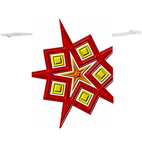 Pattern Tile Decorative Design Star Lightweight Drawstring Pouch (XL) from ArtsNow.com Front