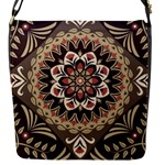 Seamless Pattern Floral Flower Flap Closure Messenger Bag (S)