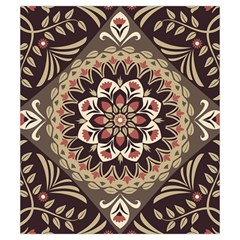 Seamless Pattern Floral Flower Drawstring Pouch (Small) from ArtsNow.com Back