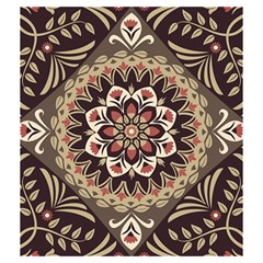 Seamless Pattern Floral Flower Drawstring Pouch (Medium) from ArtsNow.com Back