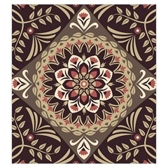 Seamless Pattern Floral Flower Drawstring Pouch (Large) from ArtsNow.com Front