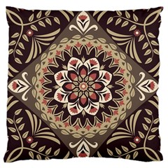 Seamless Pattern Floral Flower Large Premium Plush Fleece Cushion Case (Two Sides) from ArtsNow.com Back