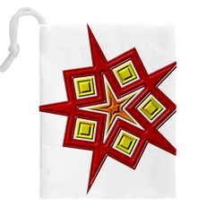 Pattern Tile Decorative Design Star Drawstring Pouch (5XL) from ArtsNow.com Back