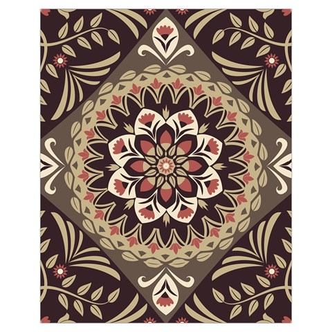 Seamless Pattern Floral Flower Drawstring Pouch (XL) from ArtsNow.com Back