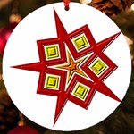 Pattern Tile Decorative Design Star UV Print Acrylic Ornament Round
