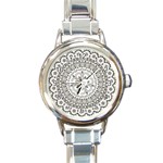 Vector Mandala Drawing Decoration Round Italian Charm Watch
