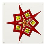 Pattern Tile Decorative Design Star Banner and Sign 3  x 3 
