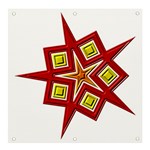 Pattern Tile Decorative Design Star Banner and Sign 4  x 4 