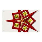 Pattern Tile Decorative Design Star Banner and Sign 5  x 3 