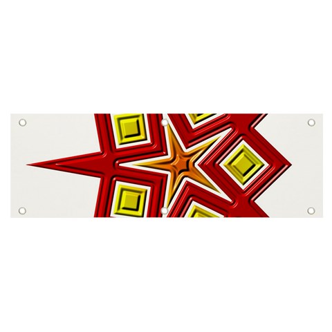 Pattern Tile Decorative Design Star Banner and Sign 6  x 2  from ArtsNow.com Front
