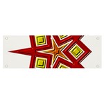 Pattern Tile Decorative Design Star Banner and Sign 6  x 2 