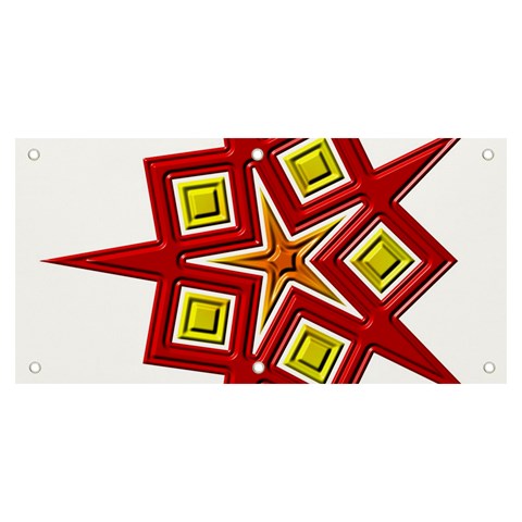 Pattern Tile Decorative Design Star Banner and Sign 6  x 3  from ArtsNow.com Front